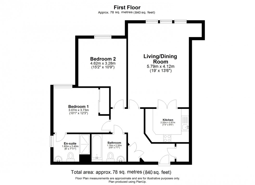 Floorplan for Reigate, Surrey, RH2