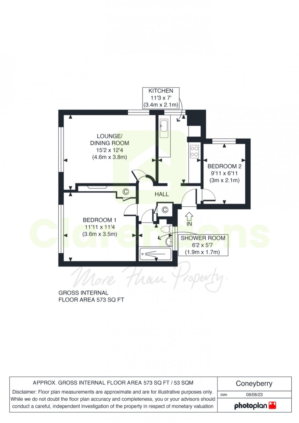 Floorplan for Coneyberry, Reigate, Surrey, RH2