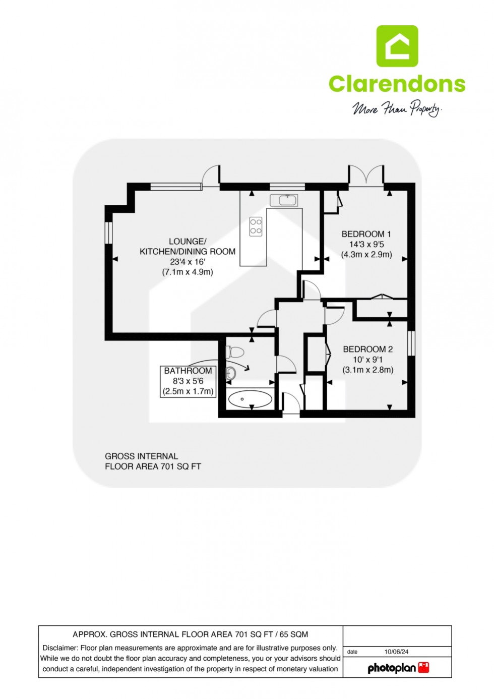 Floorplan for Rowland Place, Purley, Surrey, CR8