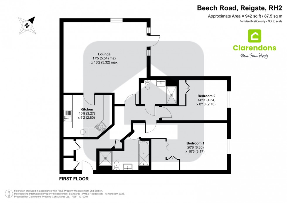 Floorplan for Beech Road, Reigate, Surrey, RH2