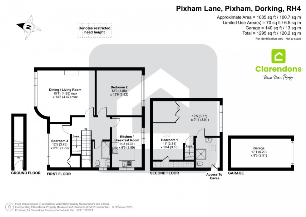 Floorplan for Pixham Lane, Dorking, Surrey, RH4
