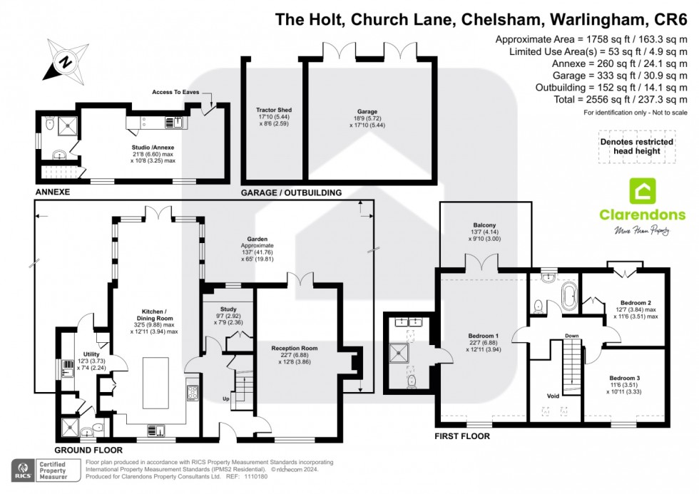 Floorplan for Church Lane, Chelsham, Surrey