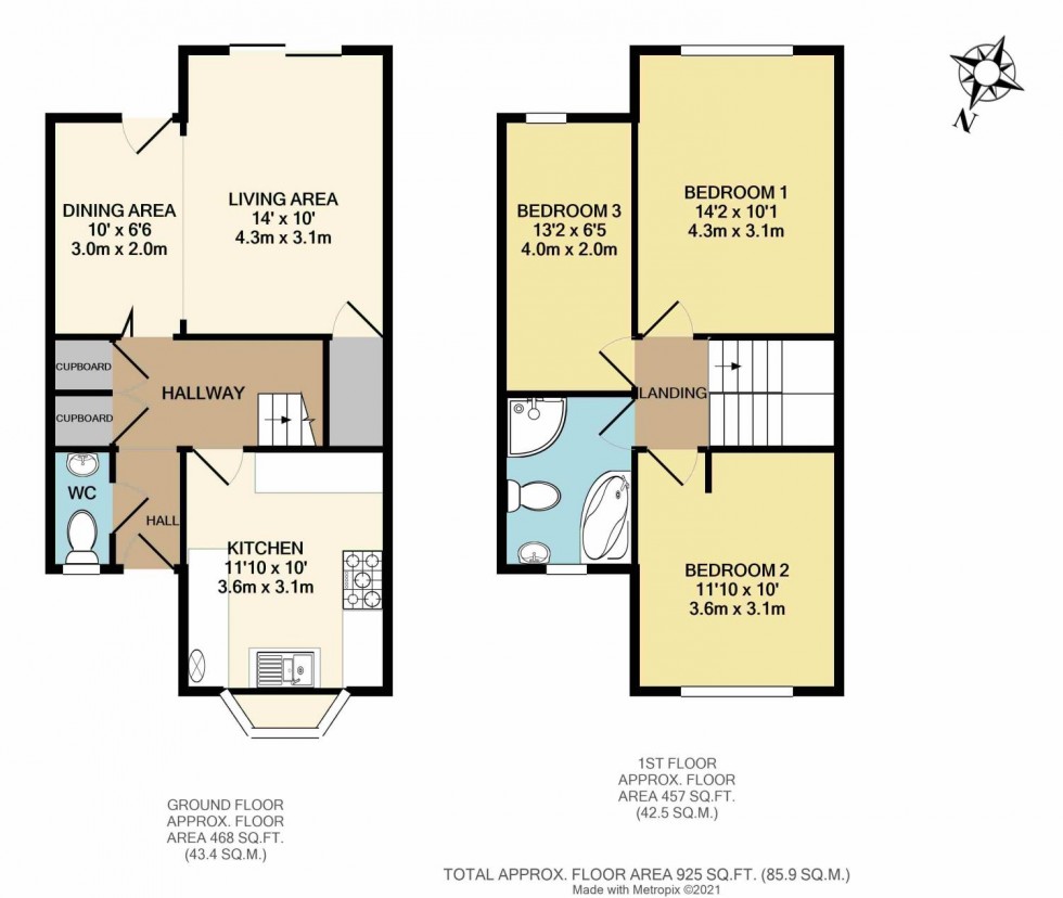 Floorplan for Wallington, Surrey