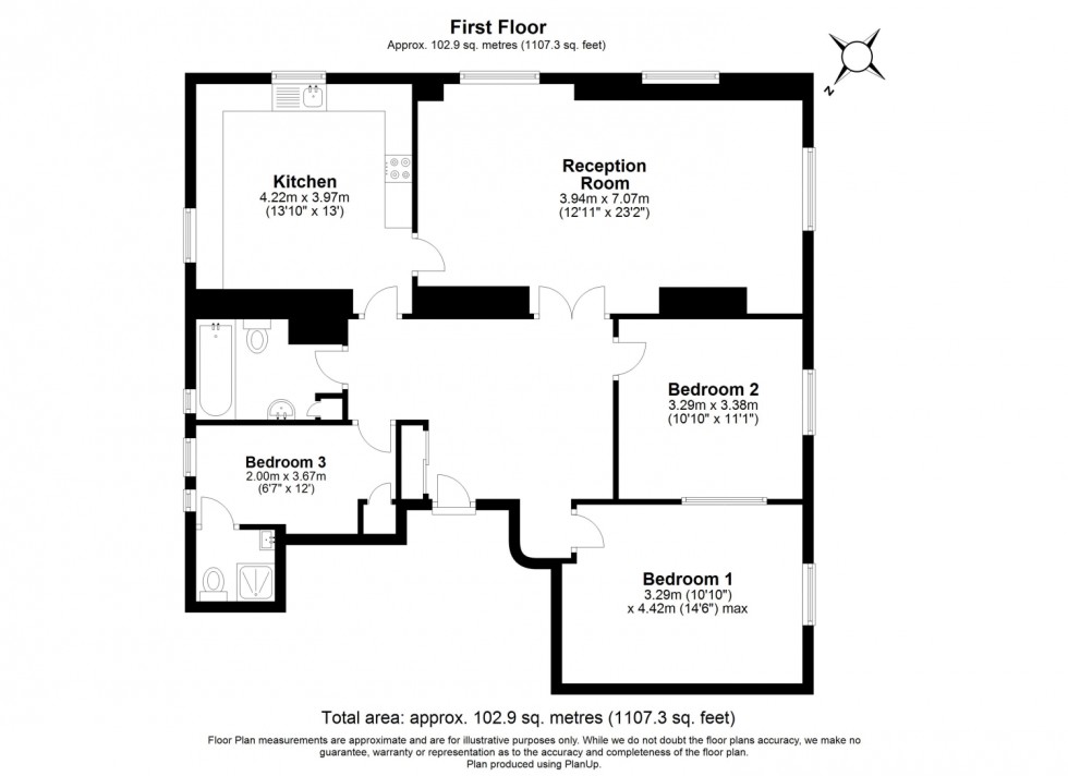 Floorplan for Walton On The Hill, Surrey