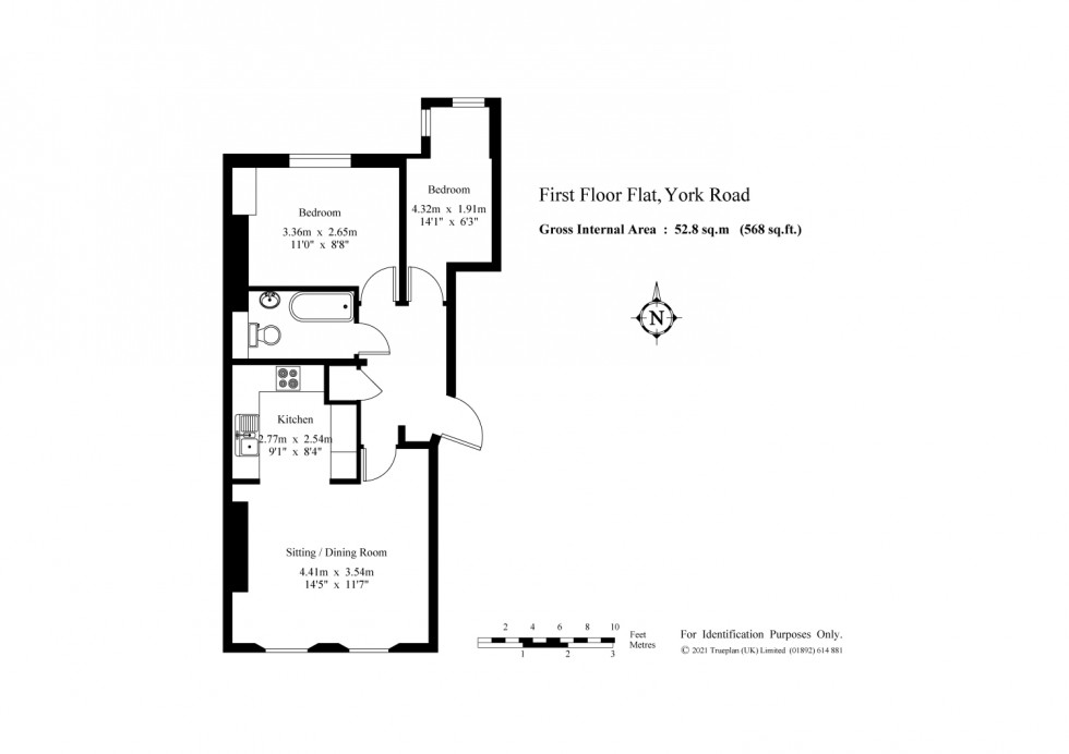 Floorplan for York Road, Tunbridge Wells, Kent, TN1