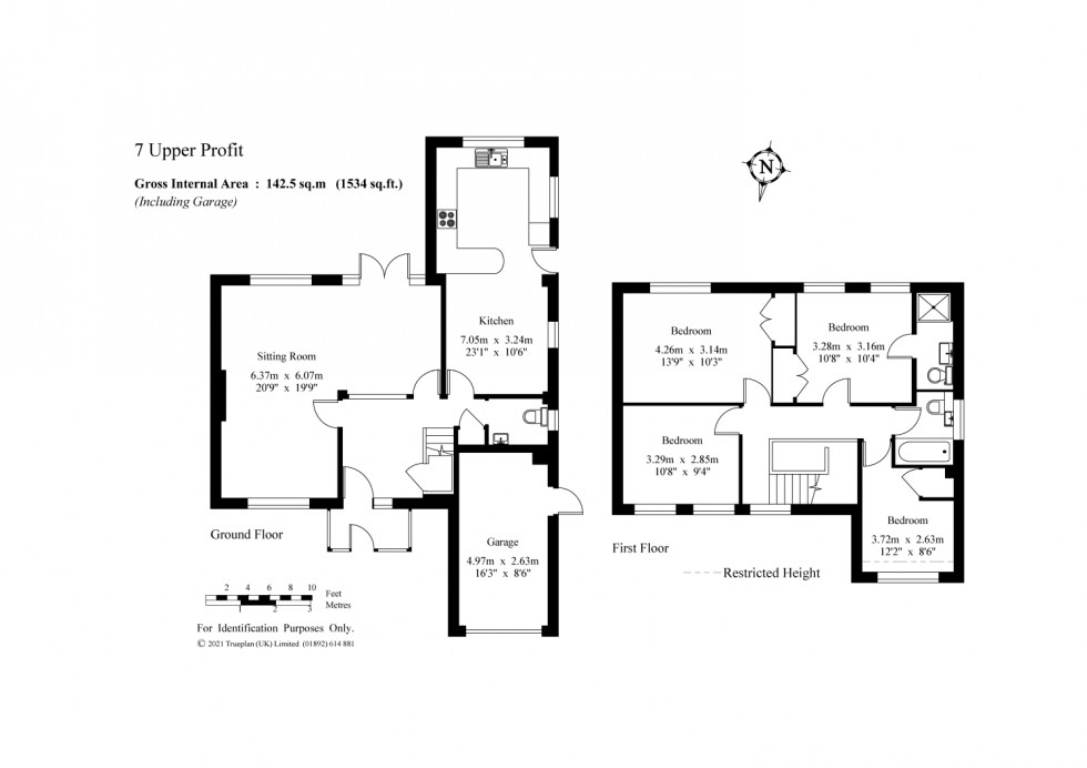 Floorplan for Upper Profit, Langton Green, Tunbridge Wells, Kent, TN3