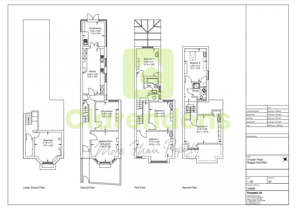 Floorplan for Reigate, Surrey