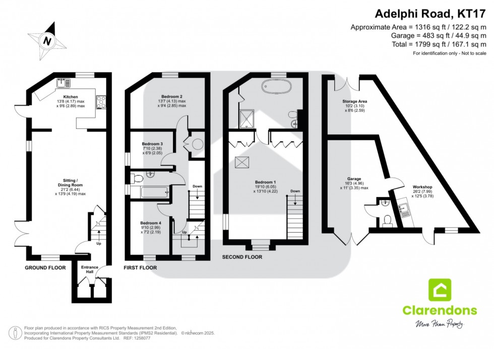 Floorplan for Epsom, Surrey, KT17